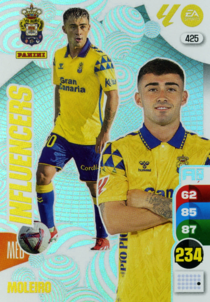 Panini Adrenalyn XL La Liga 2024/2025 - #425 - INFLUENCERS - MOLEIRO - 1st Edition, RAW Chrome