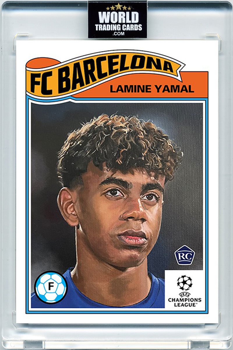 Lamine Yamal - 2023 - Topps Living Set - Barcelona - Rookie - #596 - World Trading Cards - Football Card - Pristine 10 Stickers