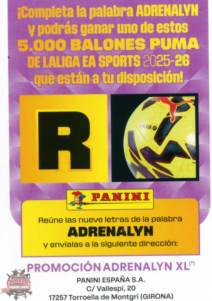 #LBR | Adrenalyn XL | La Liga | 2025-2026 | Letra Balón - R |  | Letra Balón