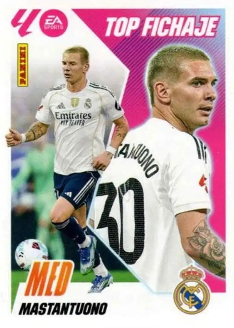 Mastantuono - Panini Liga Este - 2025-2026 - UF68 - 4ª Edicion - Top Fichaje