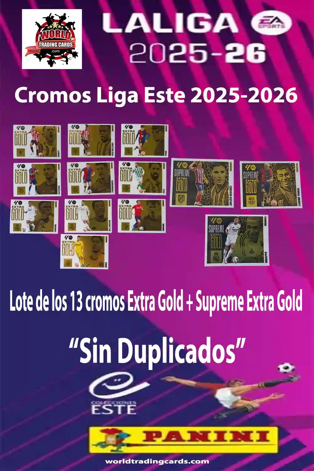 LIGA ESTE 2025-26 LOTE EXTRA GOLD + SUPREME EXTRA GOLD