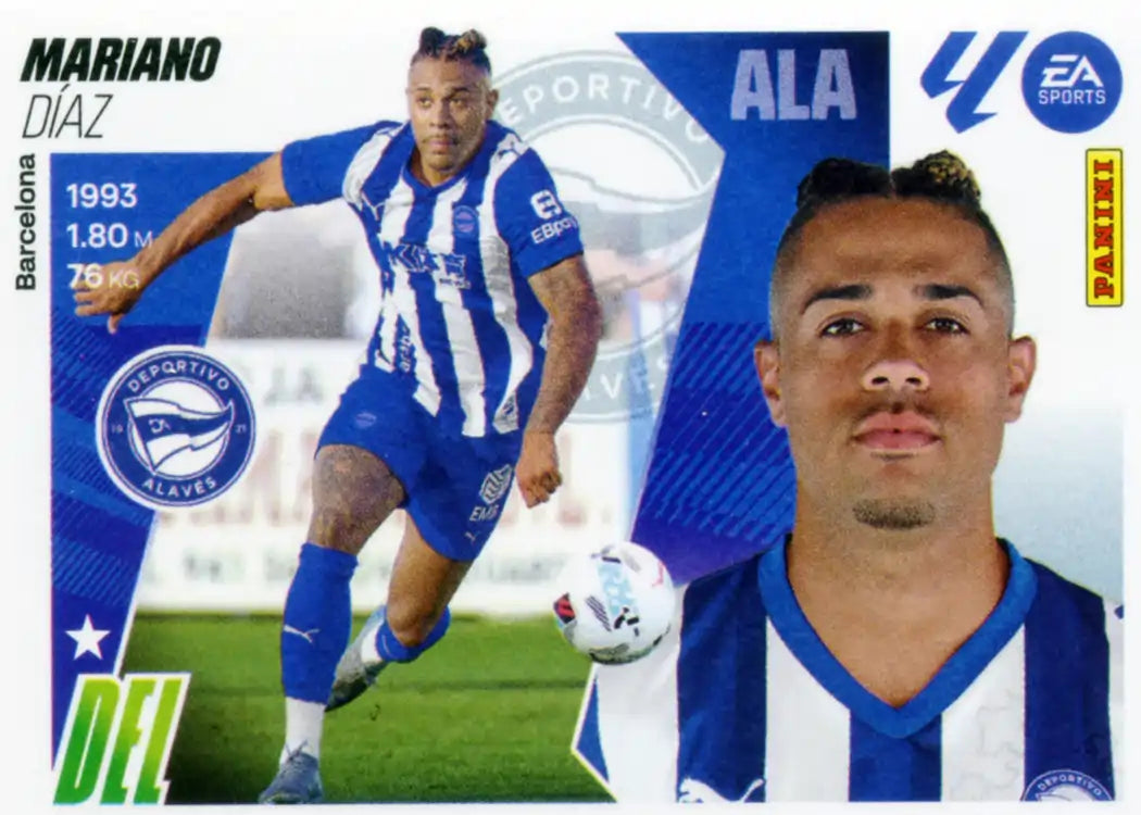 Cromo Trading Card Fútbol-Mariano-Alavés-Panini Liga Este 2025-2026-20Bis-Coloca