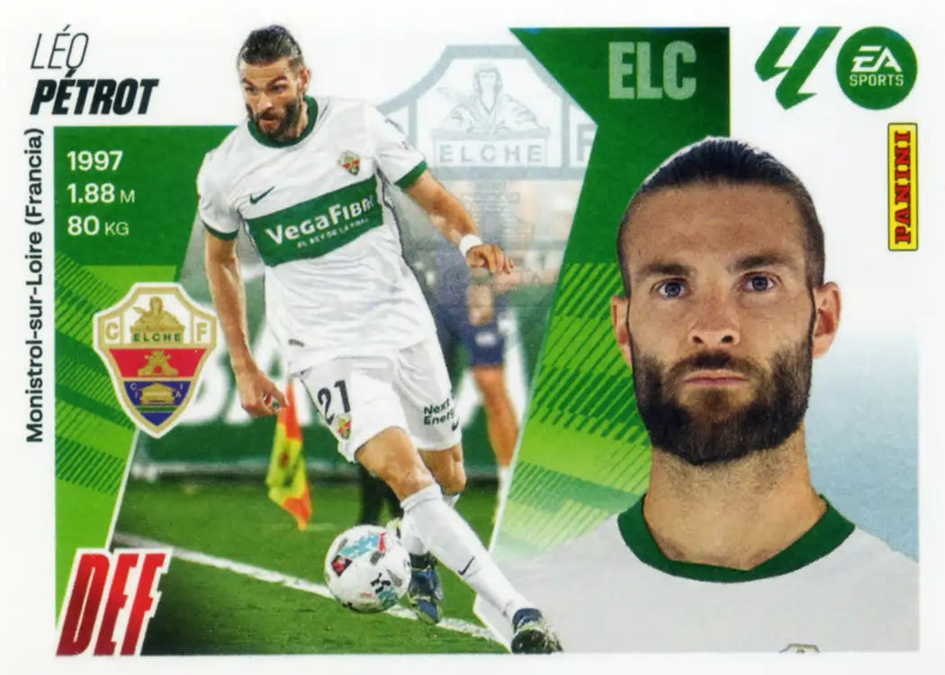 Cromo Trading Card Fútbol-Petrol-Elche CF-Panini Liga Este 2025-2026-10Bis-Coloca