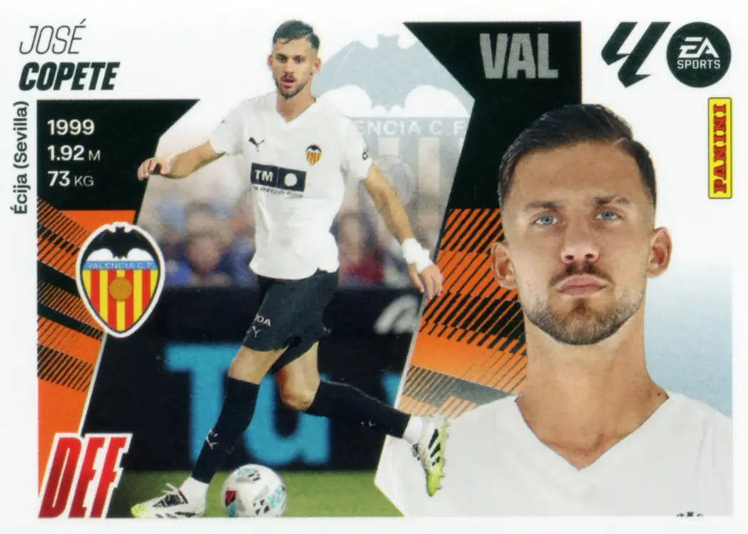 Cromo Trading Card Fútbol-Copete-Valencia CF-Panini Liga Este 2025-2026-6Bis-Coloca