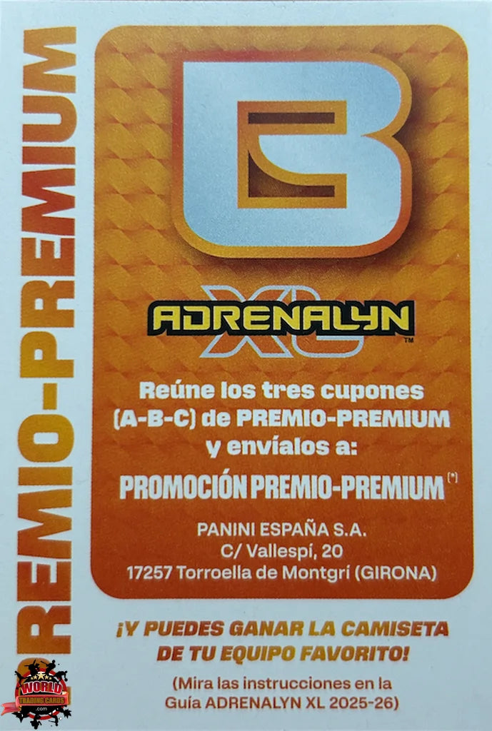 #LPPA | Adrenalyn XL | La Liga | 2025-2026 | Letra Premio Premium - B |  | Letra Premio Premium