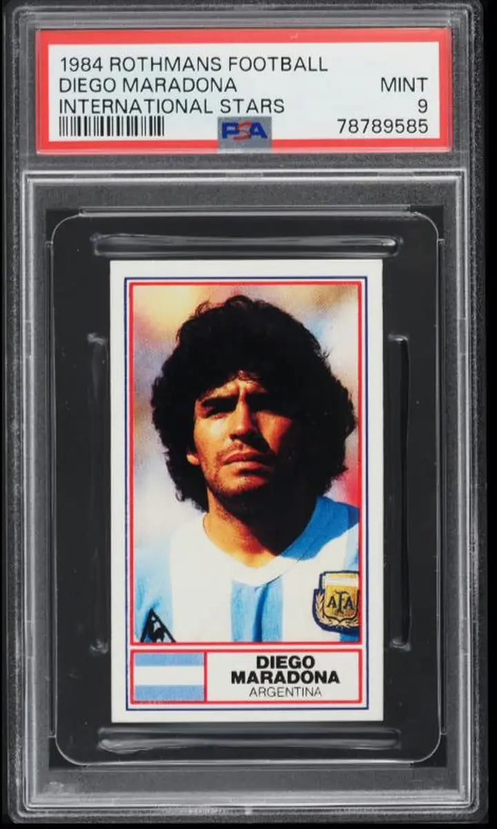 1984 Rothmans Football International Stars Diego Maradona PSA 9 MINT