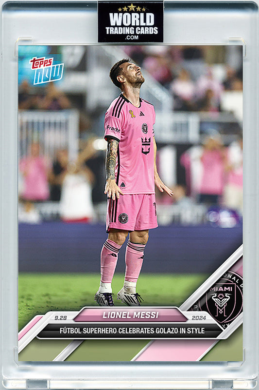 Lionel Messi - 2024  - Topps Now MLS - El Astro Levitando - #134 - Inter Miami - World Trading Cards - Tarjeta Fútbol - Cromos Pristine 10
