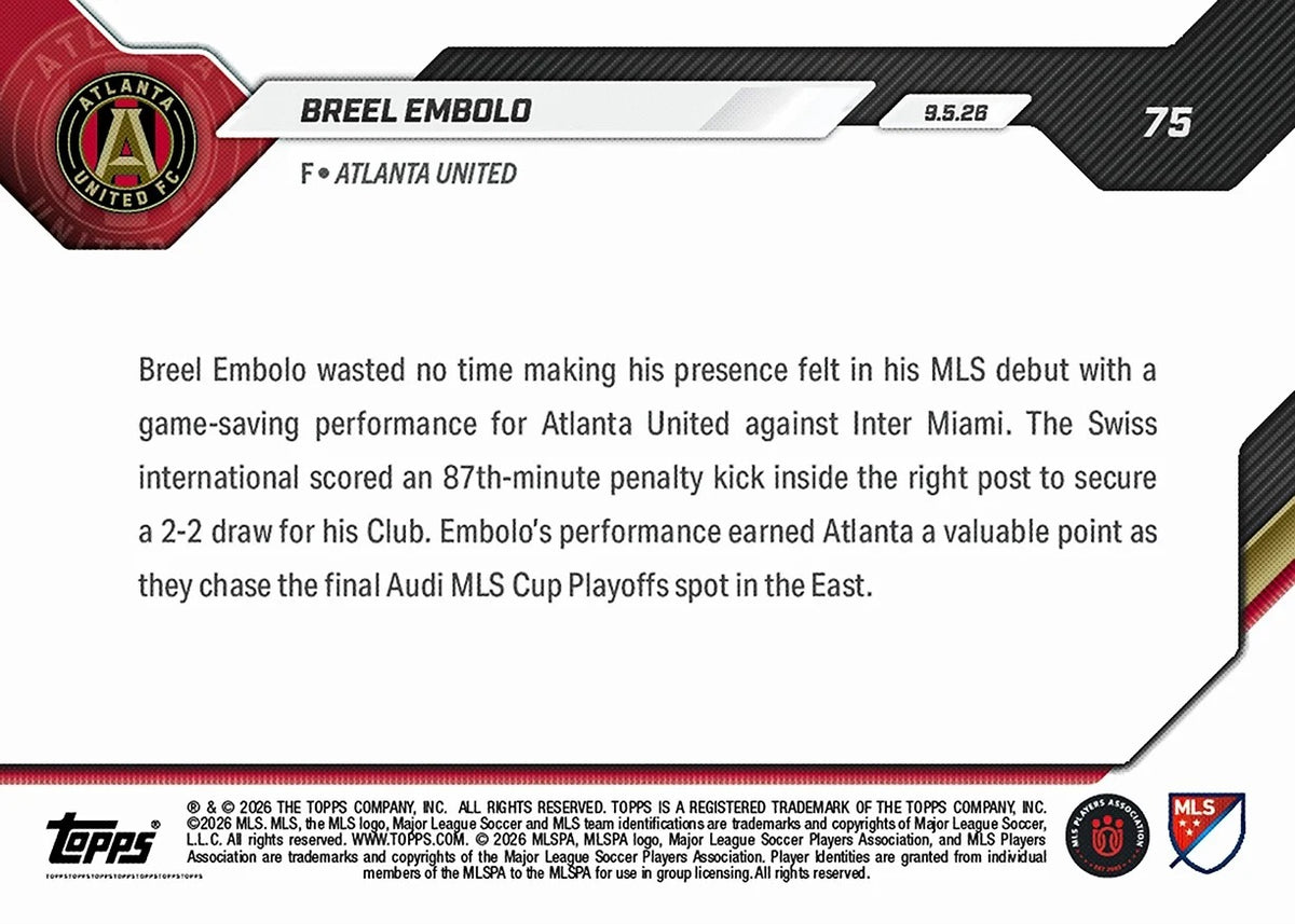 2026 | Topps | Now | MLS | #073 | Dejan Joveljic | Base