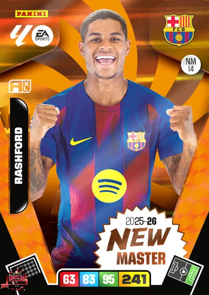 #NW/014 | Adrenalyn XL | La Liga | 2025-2026 | Rashford | FC Barcelona | New Master