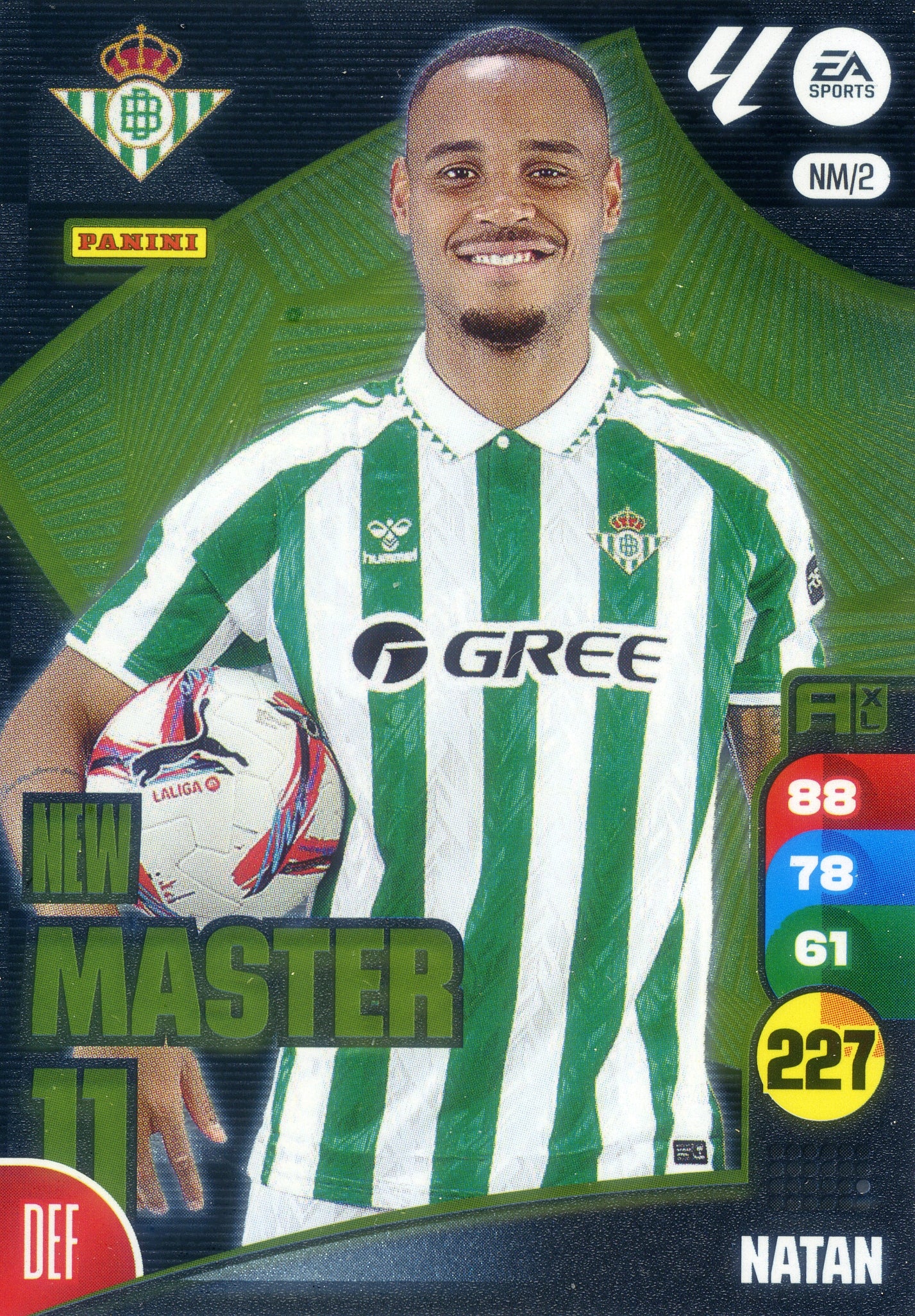 Panini Adrenalyn XL La Liga 2024/2025 - #NM/02 - NEW MASTER 11 - NATAN - 1st Edition, RAW Chrome