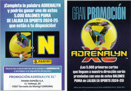 Panini Adrenalyn XL La Liga 2024/2025 - Letra Balón Liga - Letra "N" - Cromo RAW