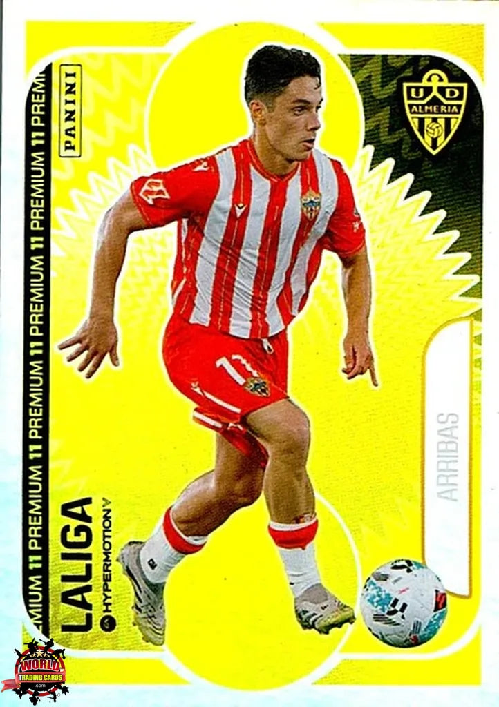 Cromo Trading Card Fútbol-Arribas-UD Almería-Panini La Liga HypermotionV 2025-2026-OP02-Once Premium