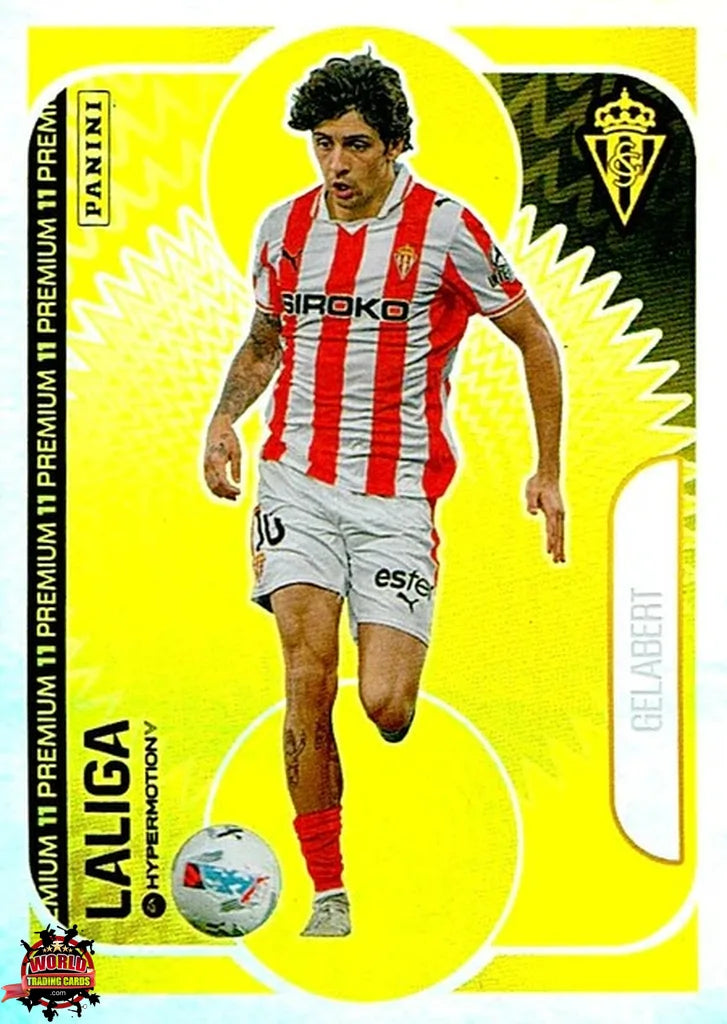 Cromo Trading Card Fútbol-Gelabert-Real Sporting de Gijón-Panini La Liga HypermotionV 2025-2026-OP09-Once Premium