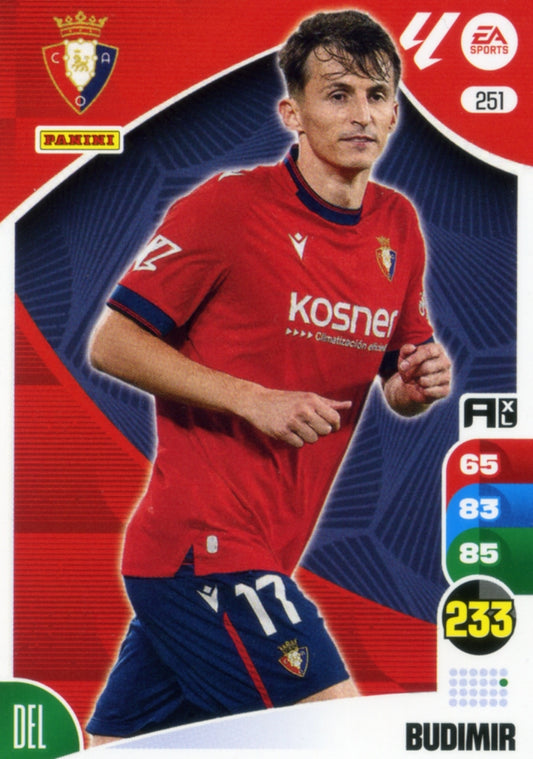 Panini Adrenalyn XL La Liga 2024/2025 - #251.  Budimir - OSASUNA - 1ª Edición, Cromo RAW