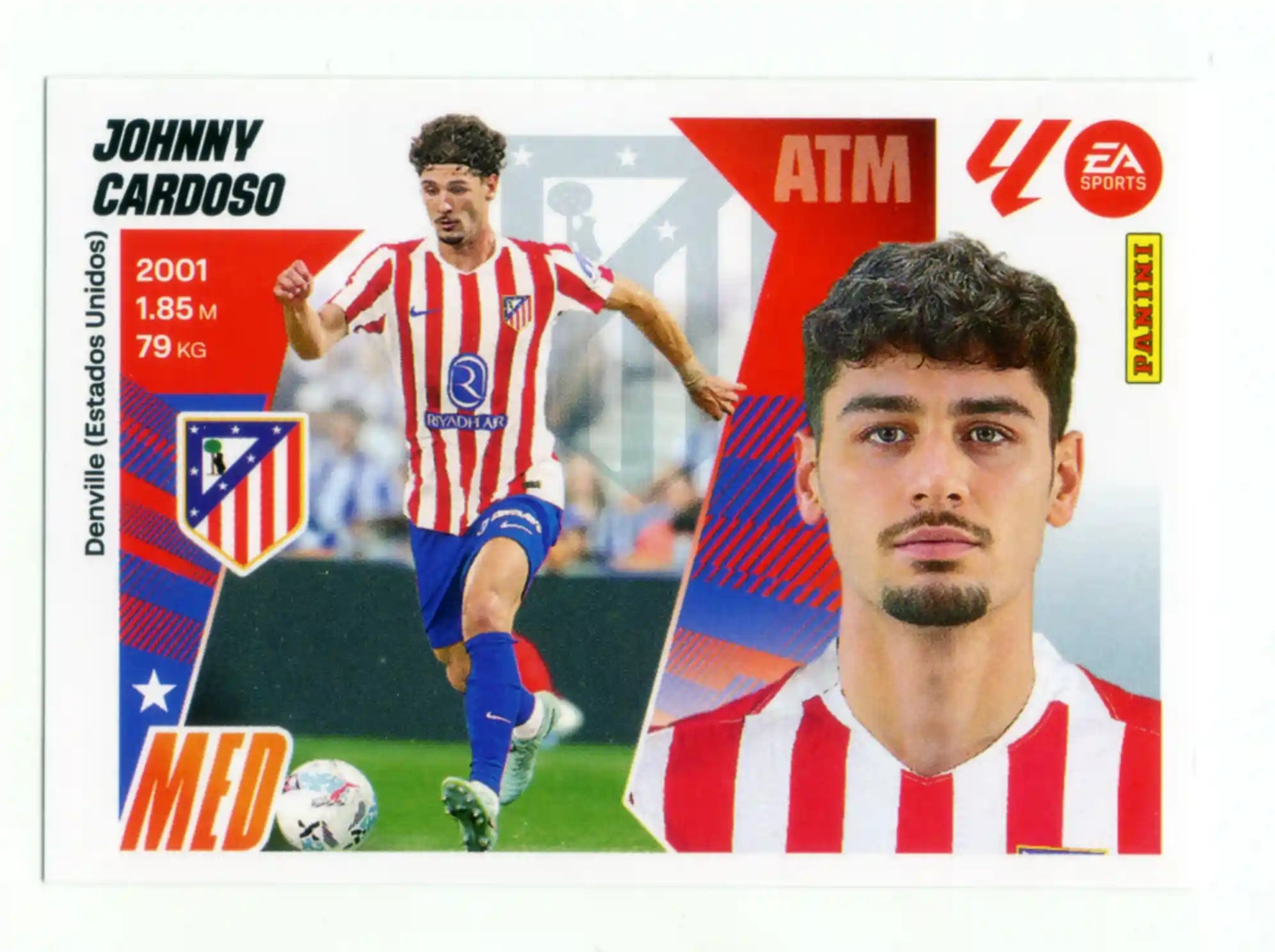Cromo Trading Card Fútbol-Jonny Cardoso-Atlético de Madrid-Panini Liga Este  2025/2026-16-Básico