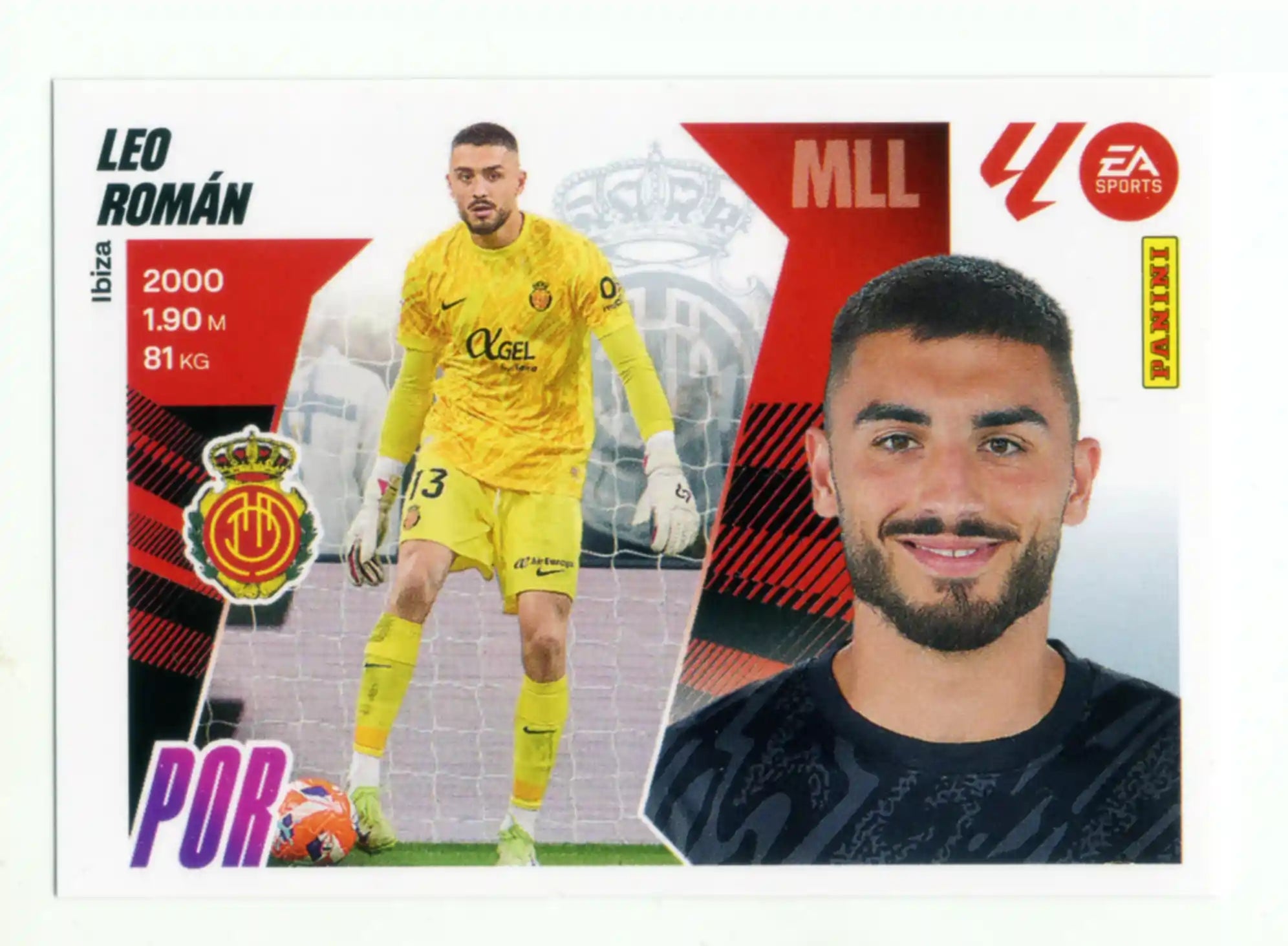 Cromo Trading Card Fútbol-Leo Román-RCD Mallorca-Panini Liga Este  2025/2026-3Bis-Básico