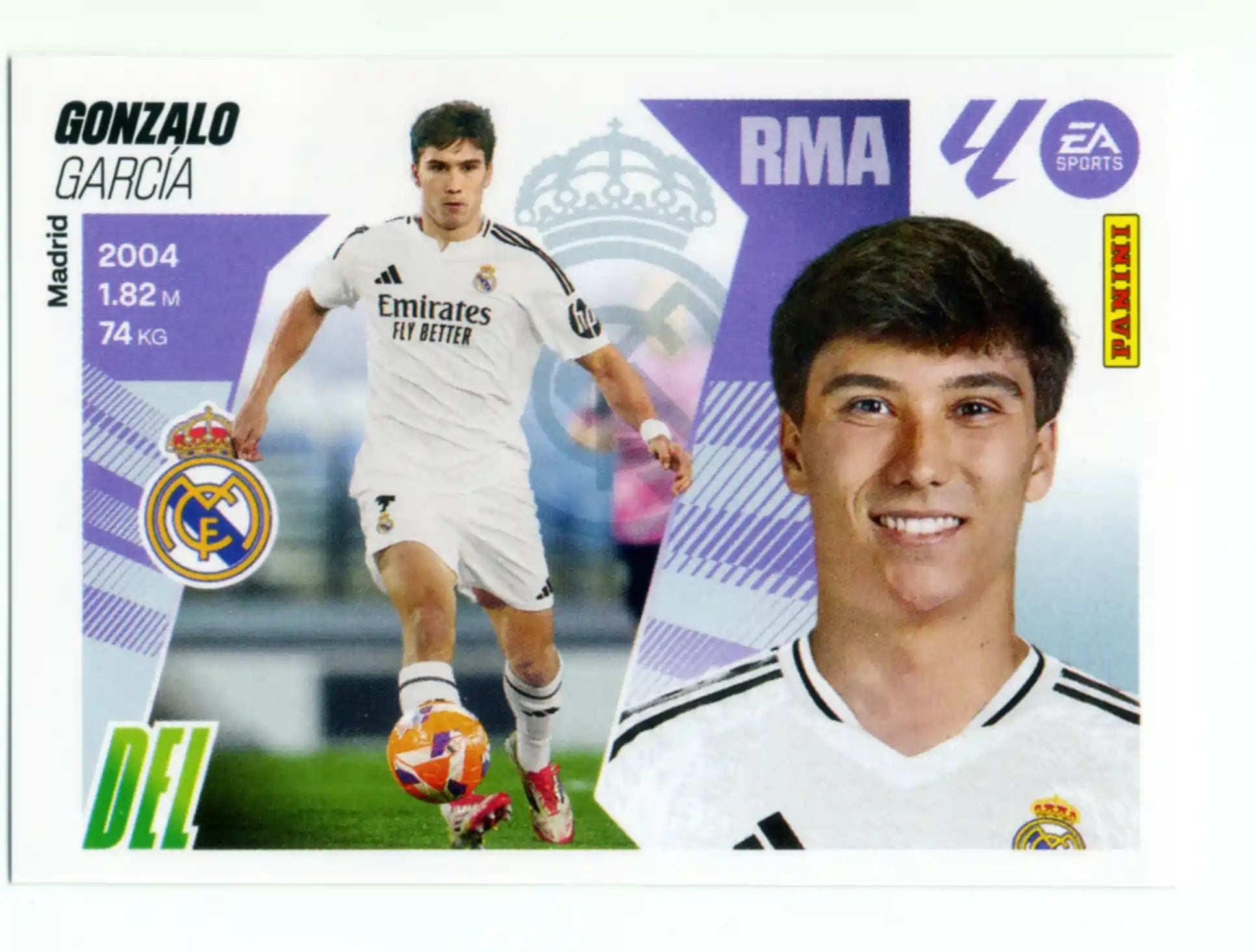 Cromo Trading Card Fútbol-Gonzalo-Real Madrid -Panini Liga Este  2025/2026-18Bis-Básico