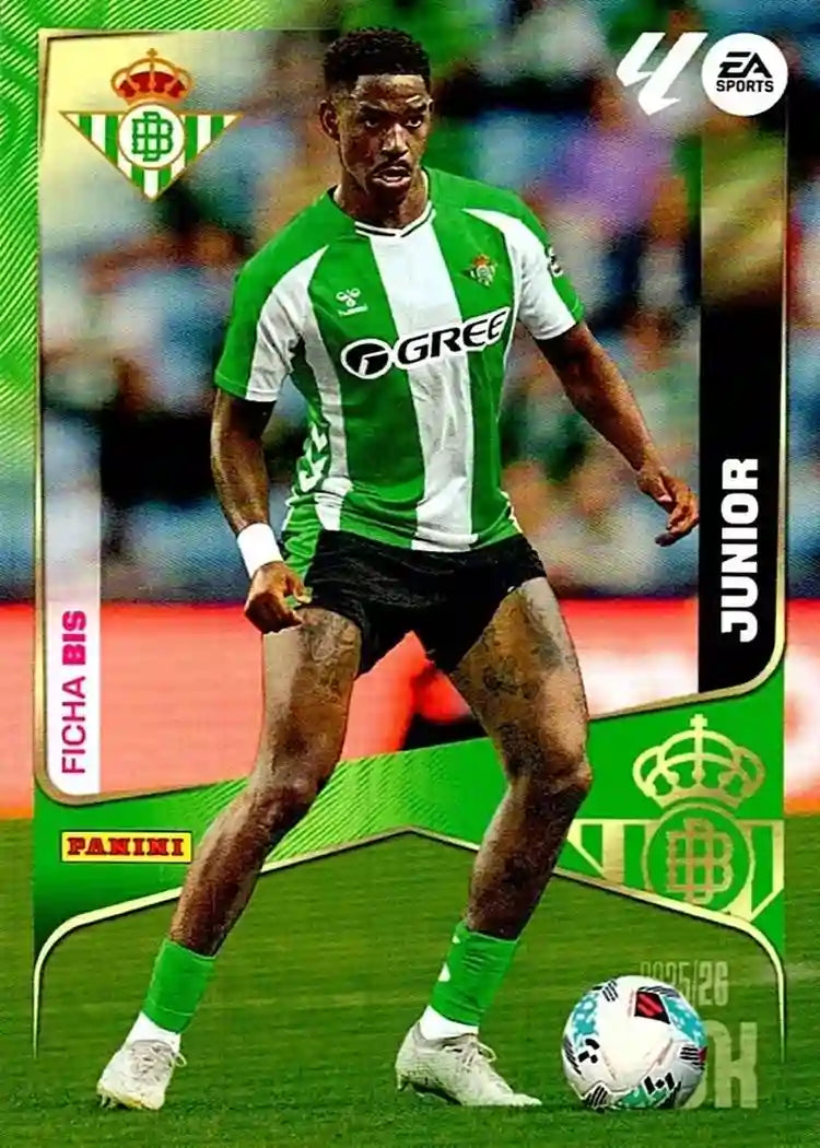 Cromo Trading Card Fútbol-Junior-Real Betis-Panini Megacracks 2025-2026-98 Bis-Basico