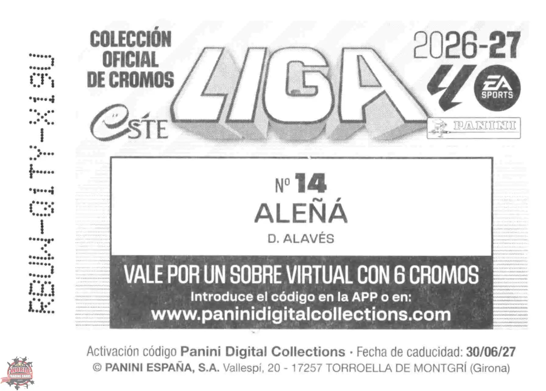 Panini | Liga Este | 2026-2027 | Deportivo Alavés | Basico | #14 | Aleñá