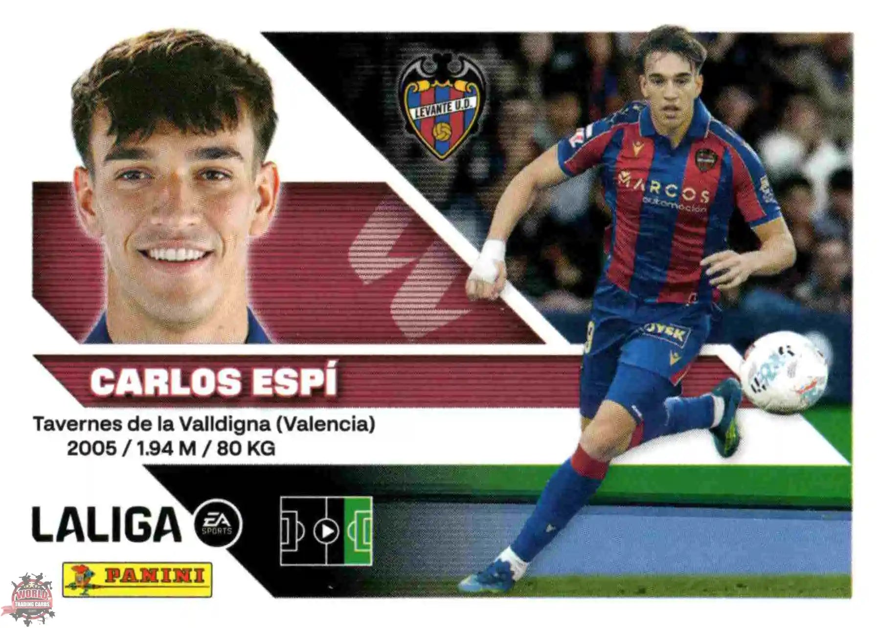 Panini | Liga Este | 2026-2027 | Levante UD | Basico | #20 | Carlos Espí - Rookie