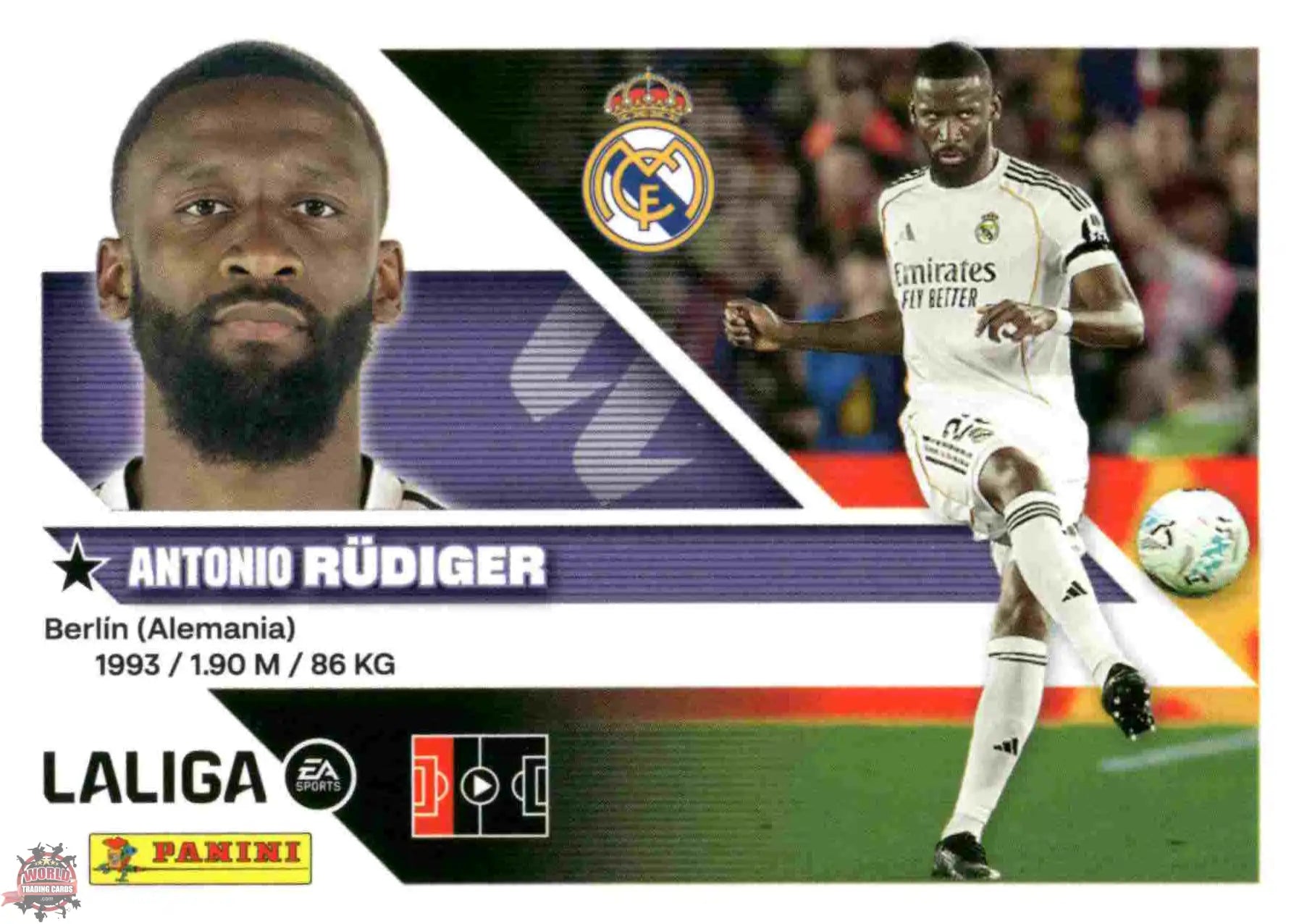 Panini | Liga Este | 2026-2027 | Real Madrid CF | Basico | #08 | Rüdiger