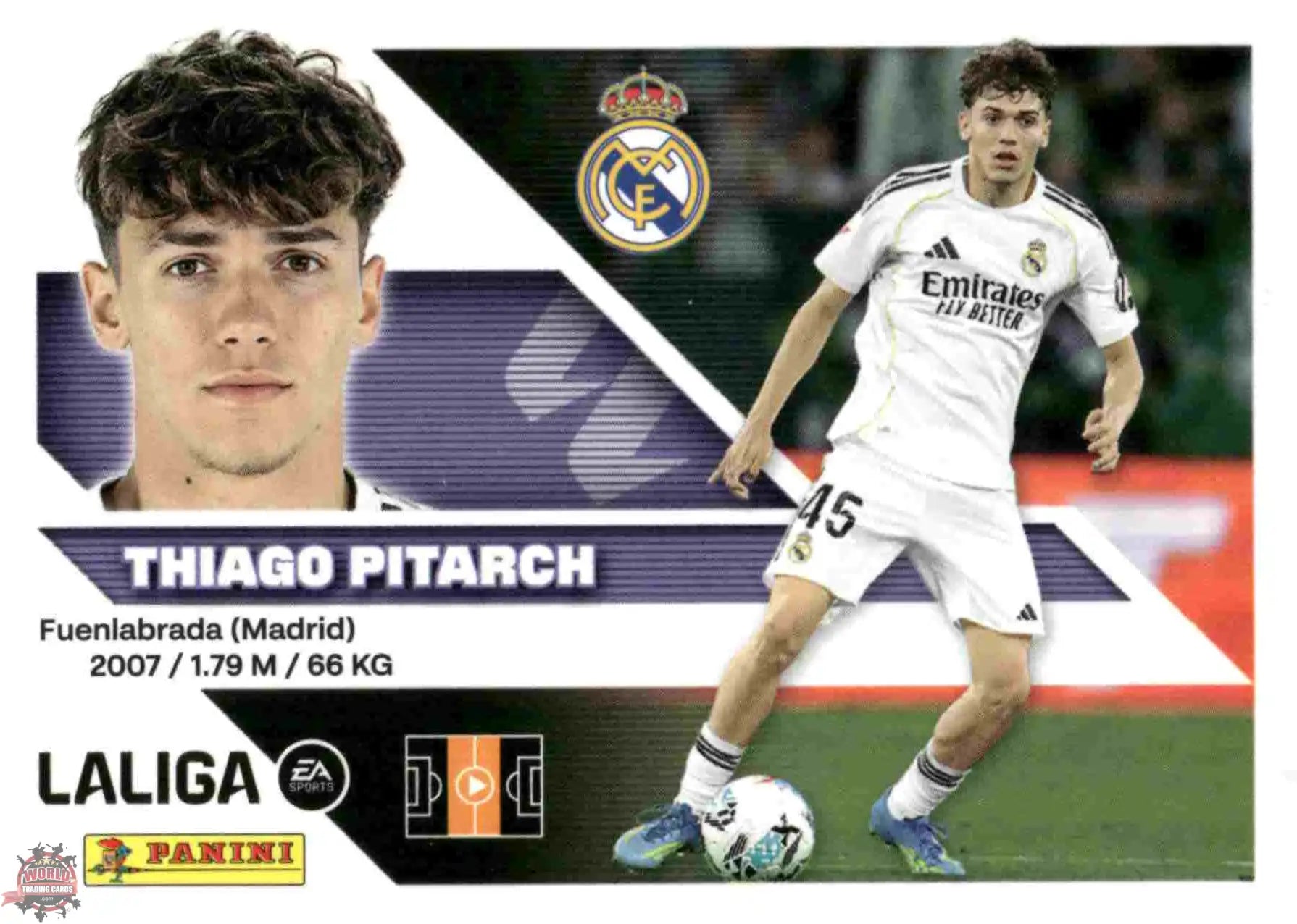 Panini | Liga Este | 2026-2027 | Real Madrid CF | Basico | #15B | Thiago Pitarch - Rookie