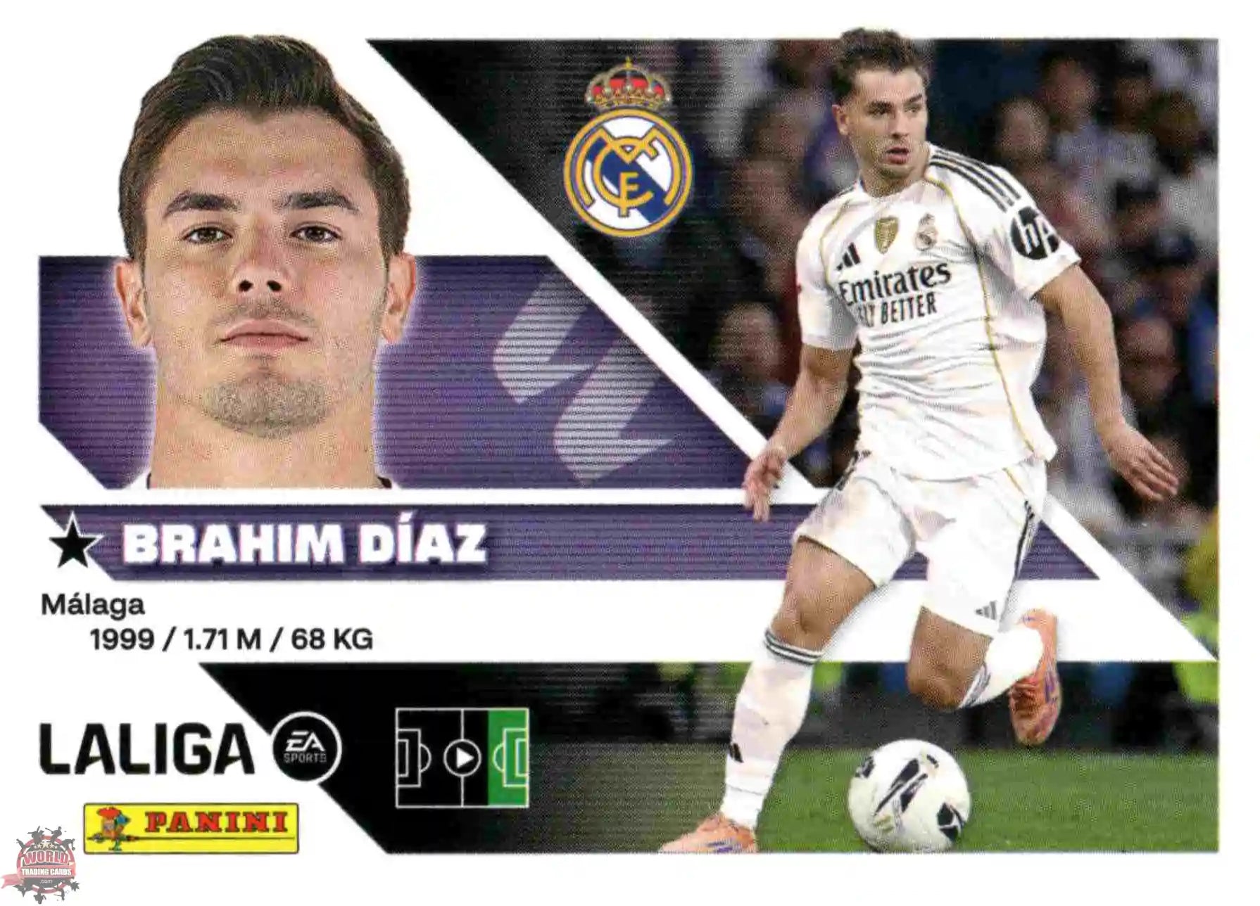 Panini | Liga Este | 2026-2027 | Real Madrid CF | Basico | #16B | Brahim Díaz
