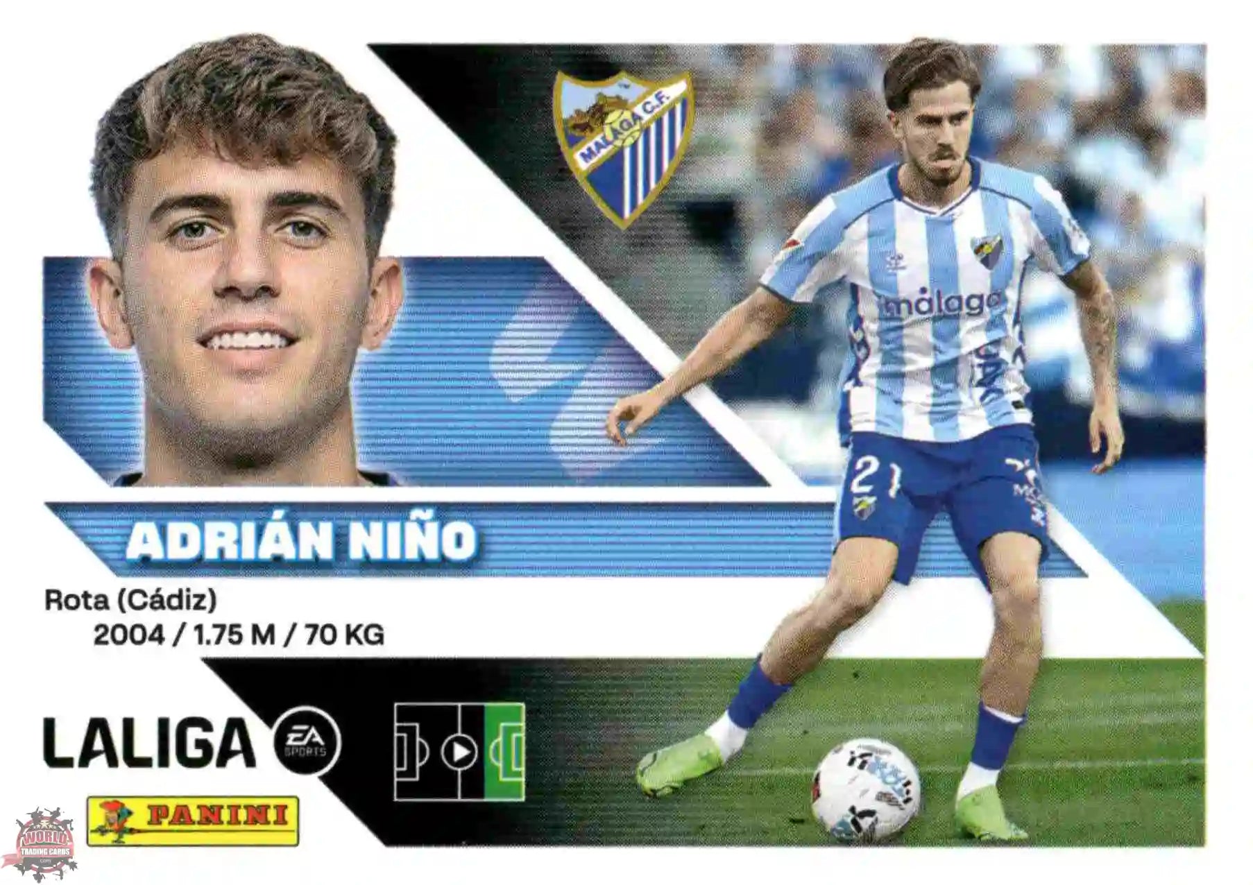 Panini | Liga Este | 2026-2027 | Malaga CF | Basico | #18 | Adrián Niño