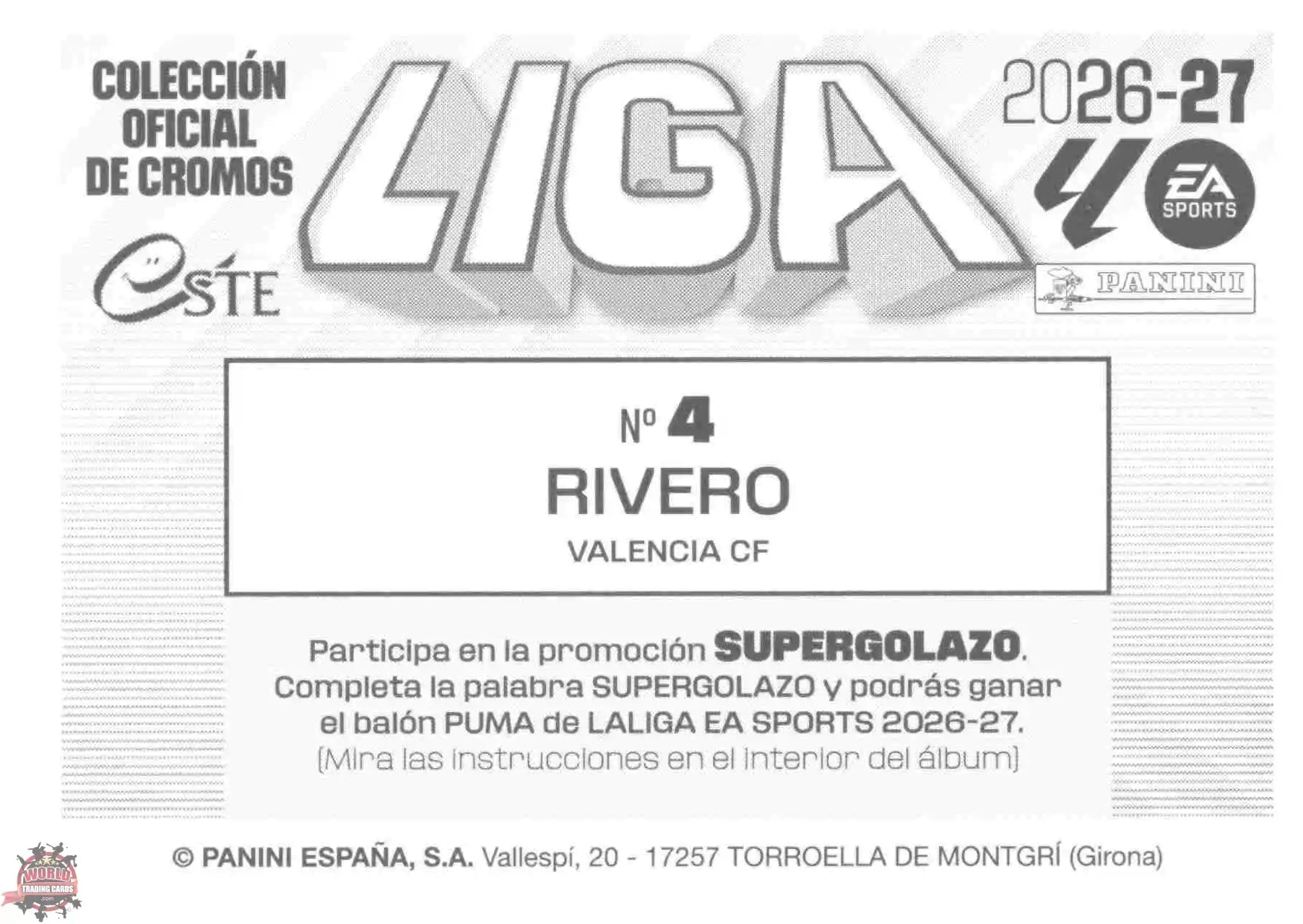 Panini | Liga Este | 2026-2027 | Valencia CF | Basico | #03 | Dimitrievski