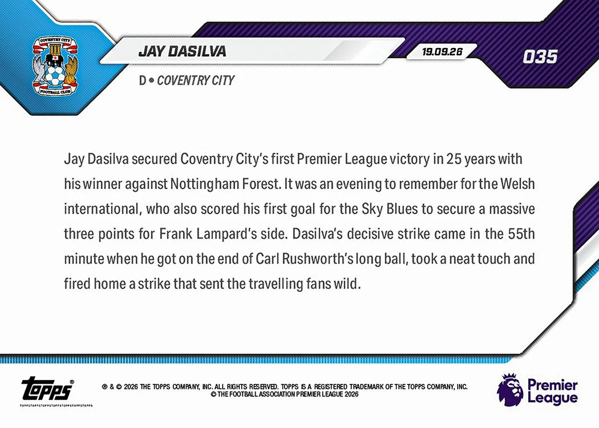 2026-27 | Topps | Now | Premier League | #015 | Wilson Isidor | Base