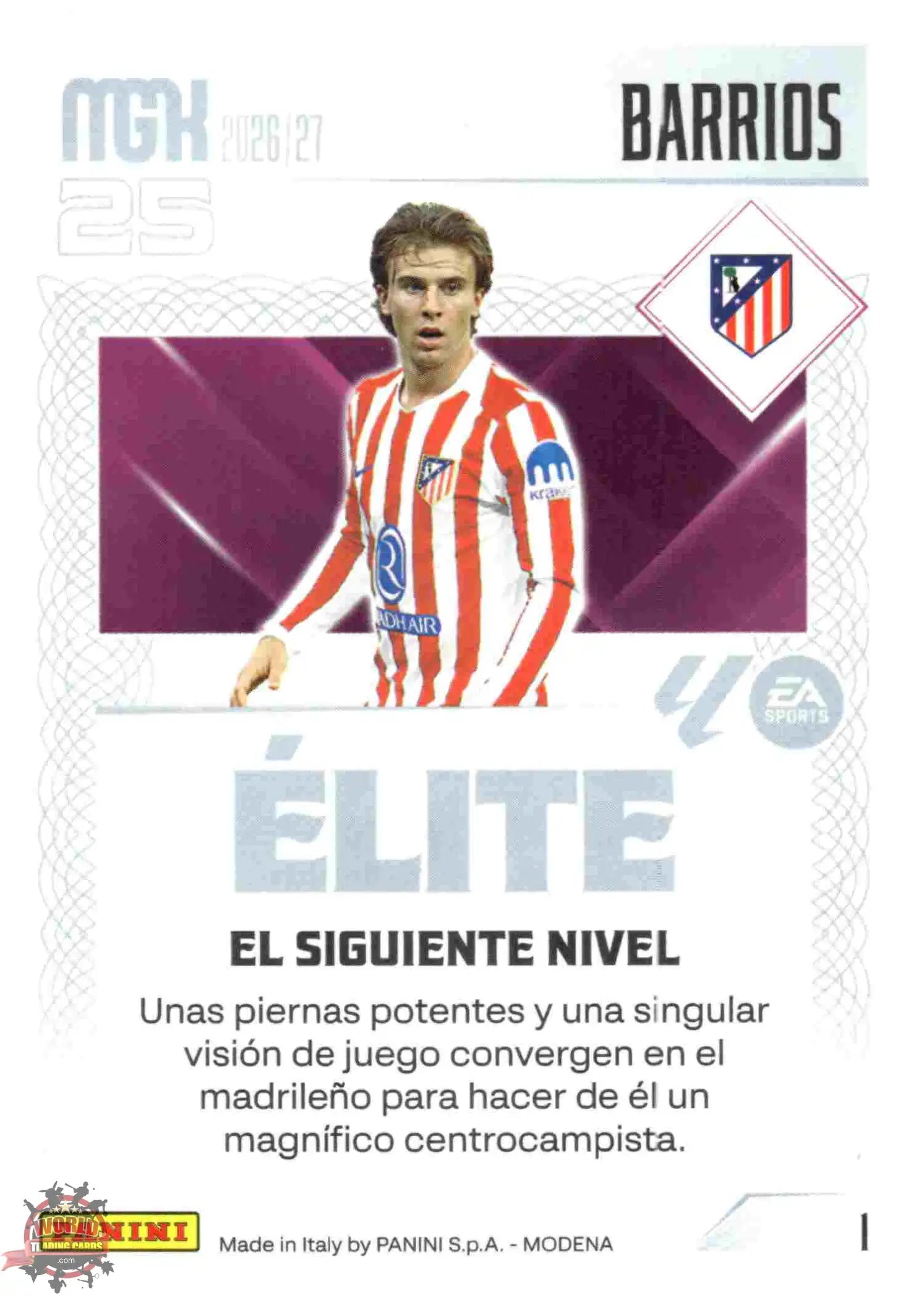 Panini | Megacracks | 2026-2027 | #001 | Barrios | Atlético de Madrid | Élite