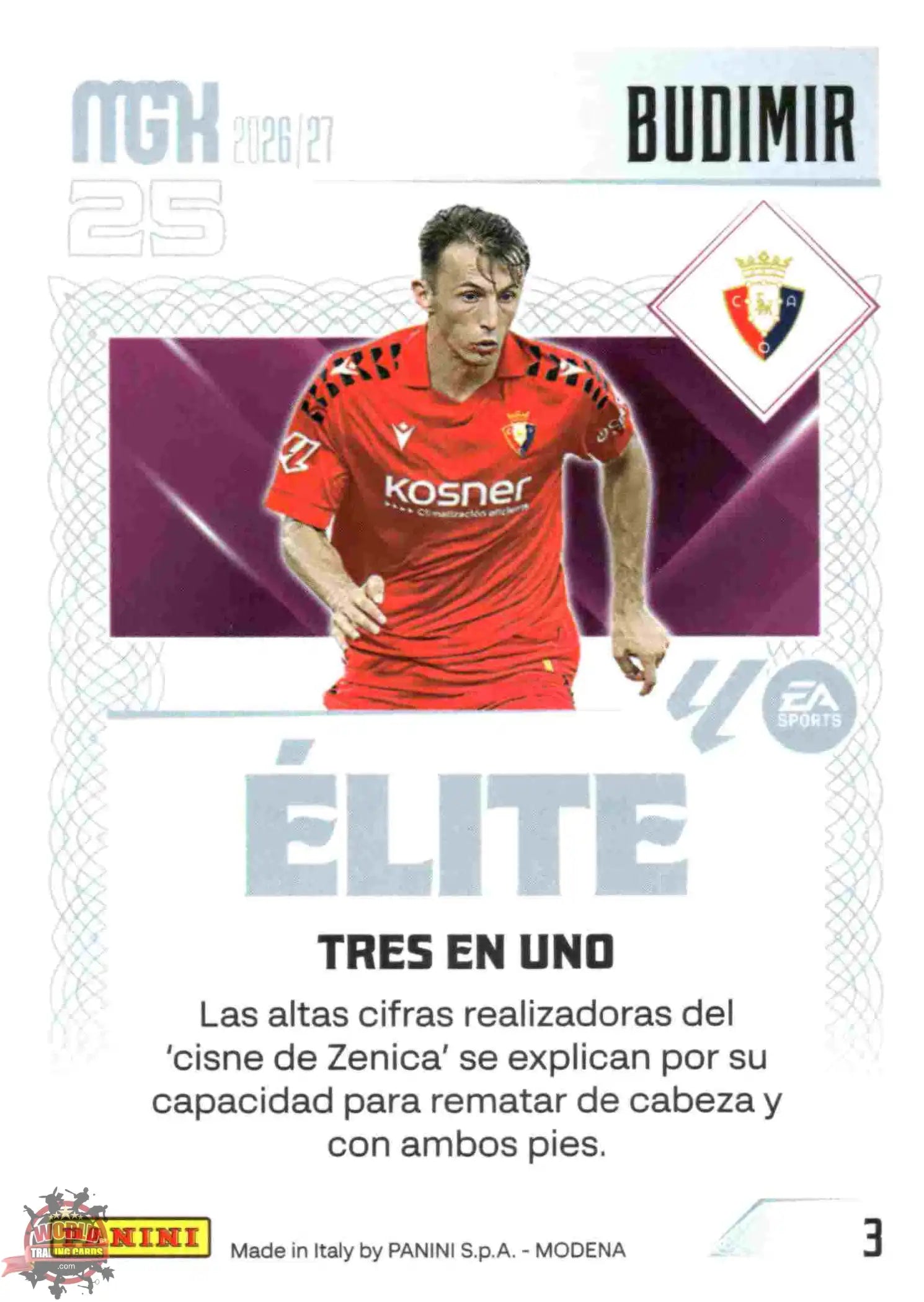 Panini | Megacracks | 2026-2027 | #003 | Budimir | CA Osasuna | Élite