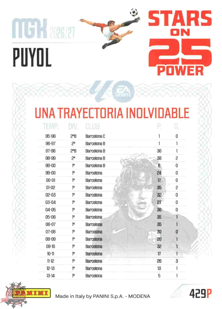 Panini | Megacracks | 2026-2027 | #429P | Puyol | FC Barcelona | Stars on 25 Power