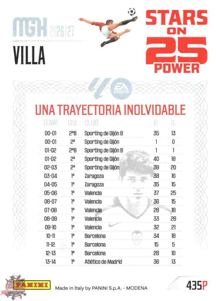 Panini | Megacracks | 2026-2027 | #435P | Villa | Valencia CF | Stars on 25 Power