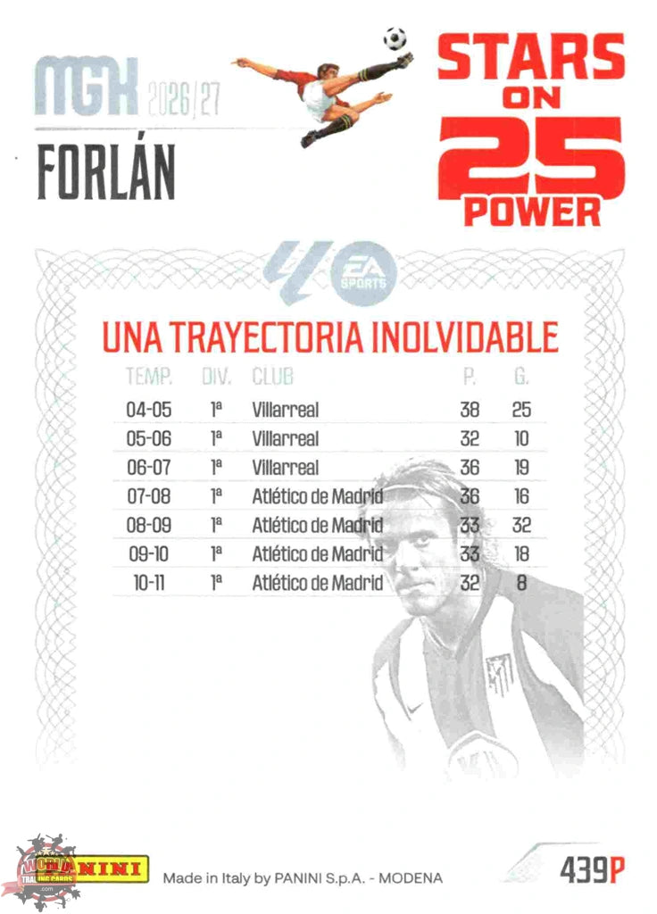 Panini | Megacracks | 2026-2027 | #439P | Forlán | Atlético de Madrid | Stars on 25 Power