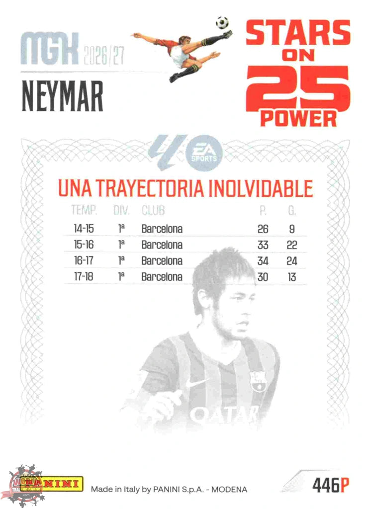 Panini | Megacracks | 2026-2027 | #446P | Neymar | FC Barcelona | Stars on 25 Power