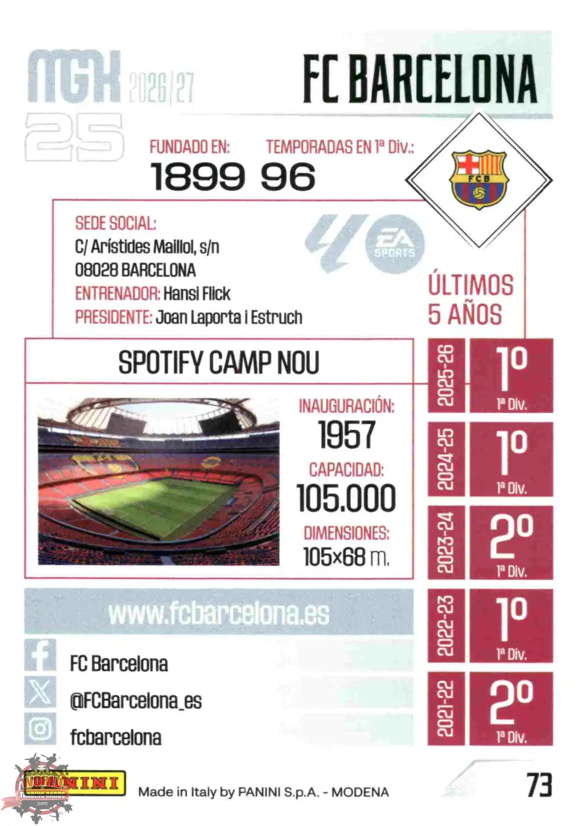 Badge - FC Barcelona - Panini Megacracks - 2025-2026 - #073 - Basic