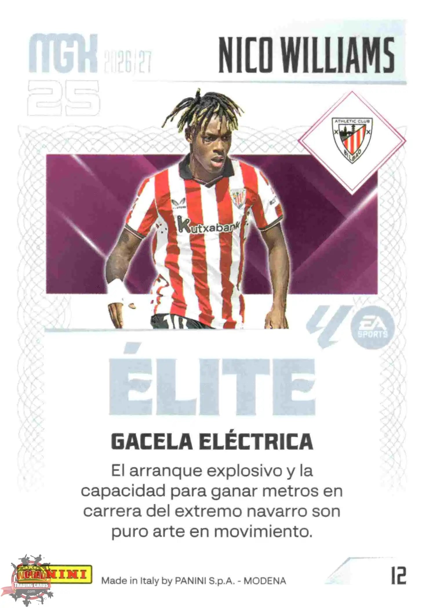 Panini | Megacracks | 2026-2027 | #012 | Nico Williams | Athletic Club | Elite