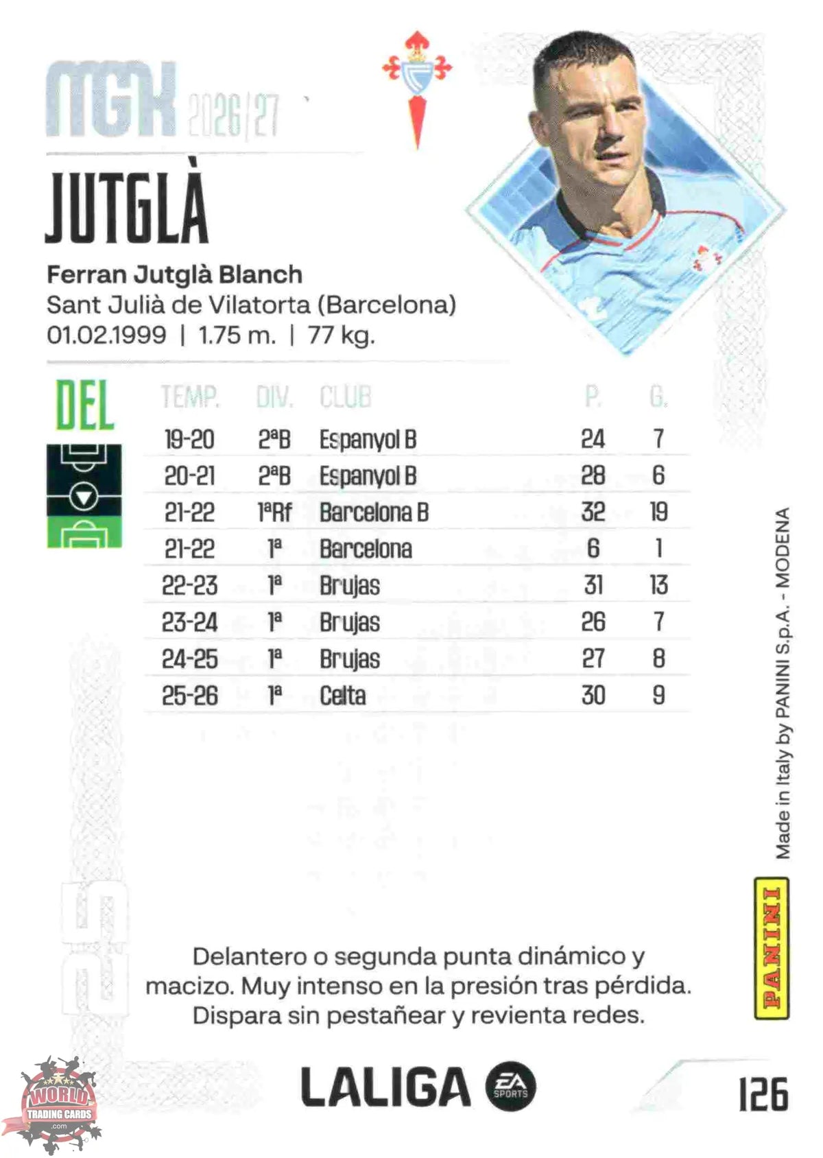 Panini | Megacracks | 2026-2027 | #126 | Jutglà | RC Celta | Basico
