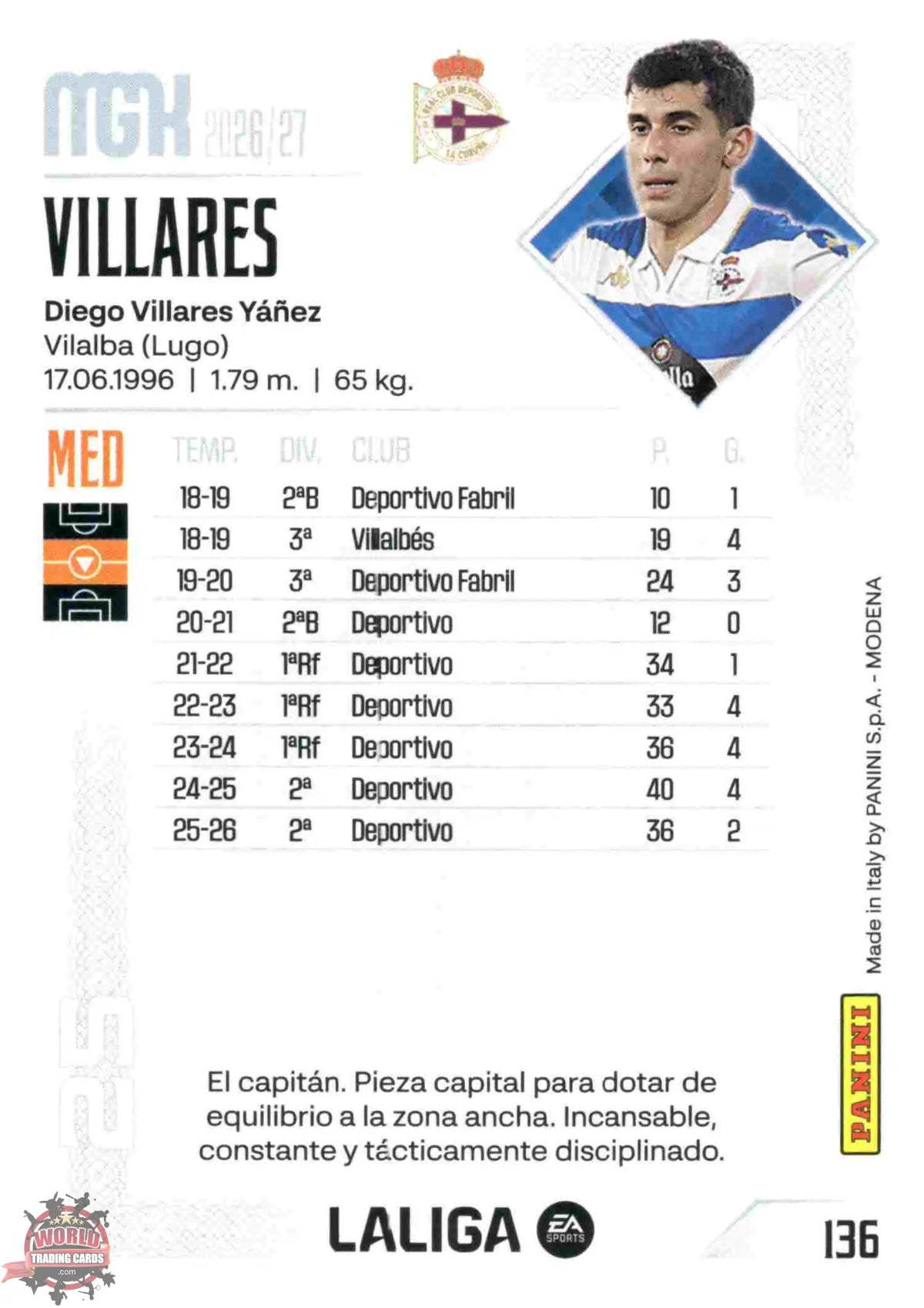 Panini | Megacracks | 2026-2027 | #136 | Viilares | RC Deportivo | Basico