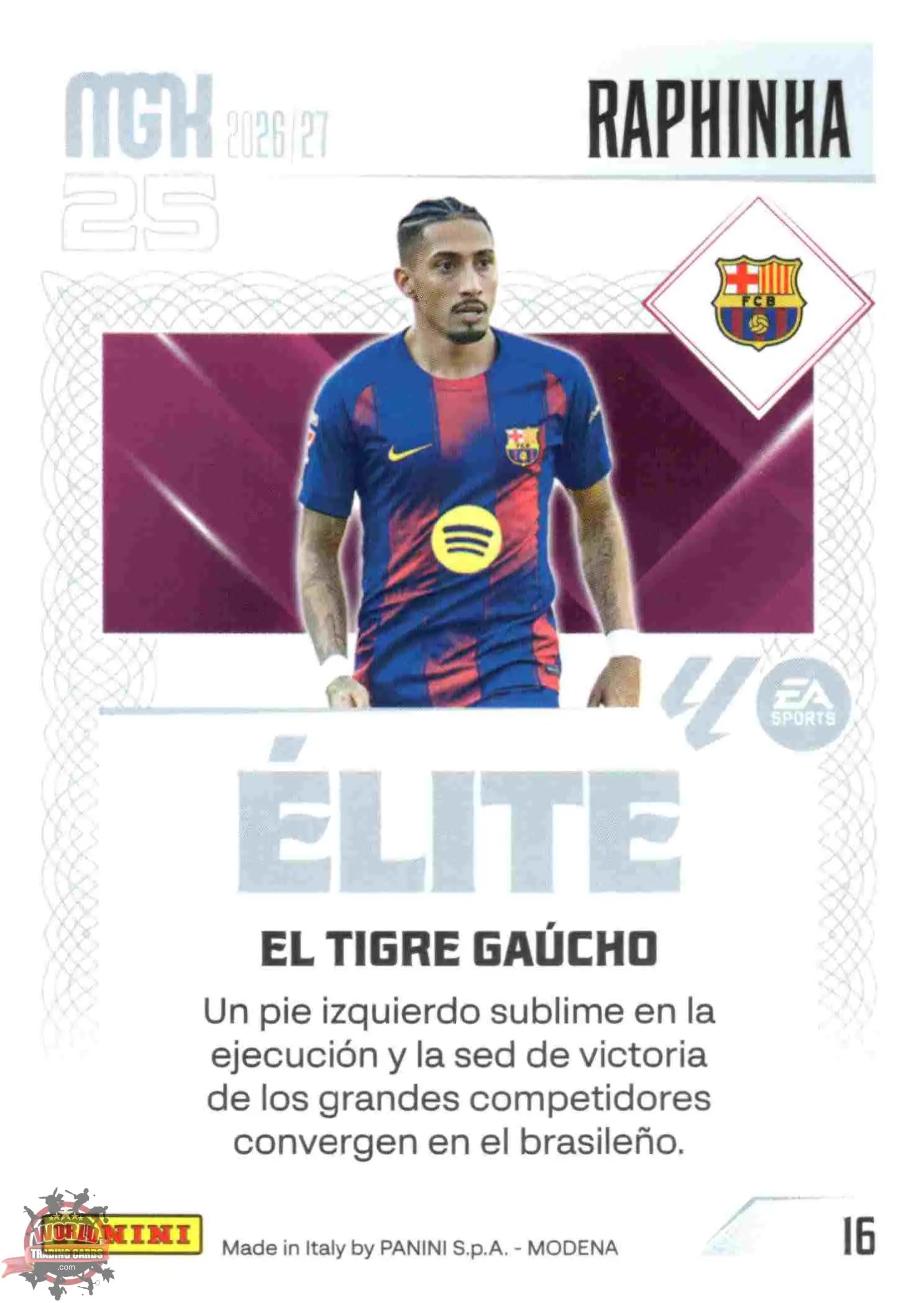 Panini | Megacracks | 2026-2027 | #016 | Raphinha | FC Barcelona | Elite