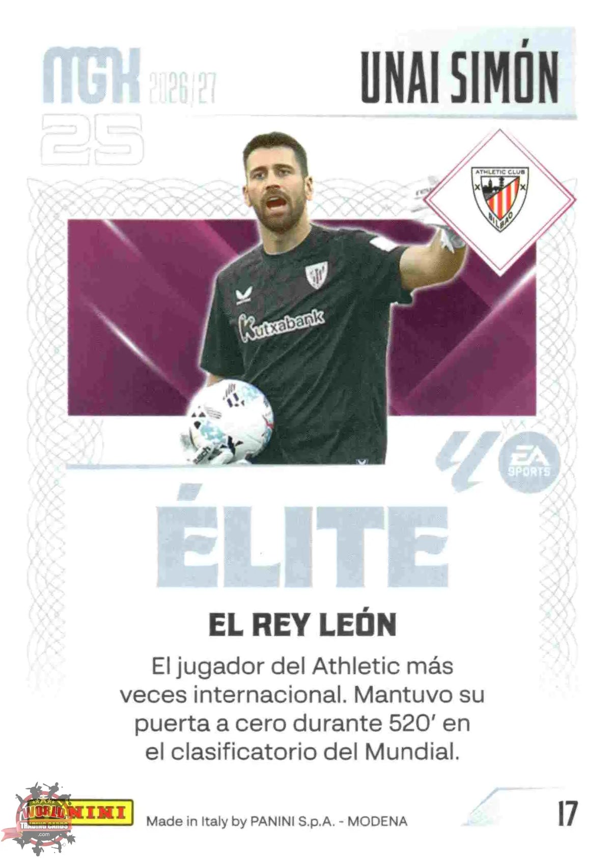 Panini | Megacracks | 2026-2027 | #017 | Unai Simón | Athletic Club | Elite