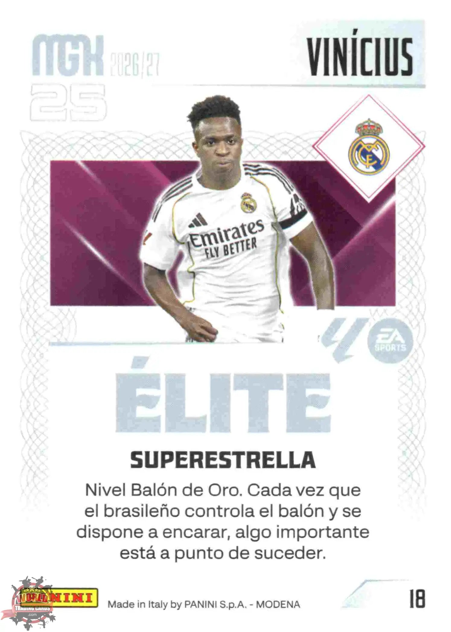 Panini | Megacracks | 2026-2027 | #018 | Vinícius | Real Madrid | Elite