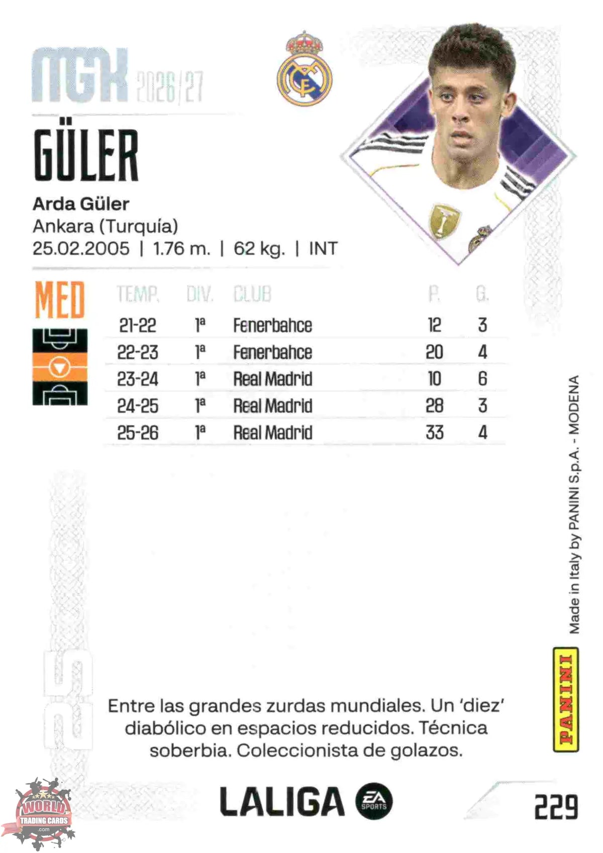 Panini | Megacracks | 2026-2027 | #229 | Güller | Real Madrid | Basico