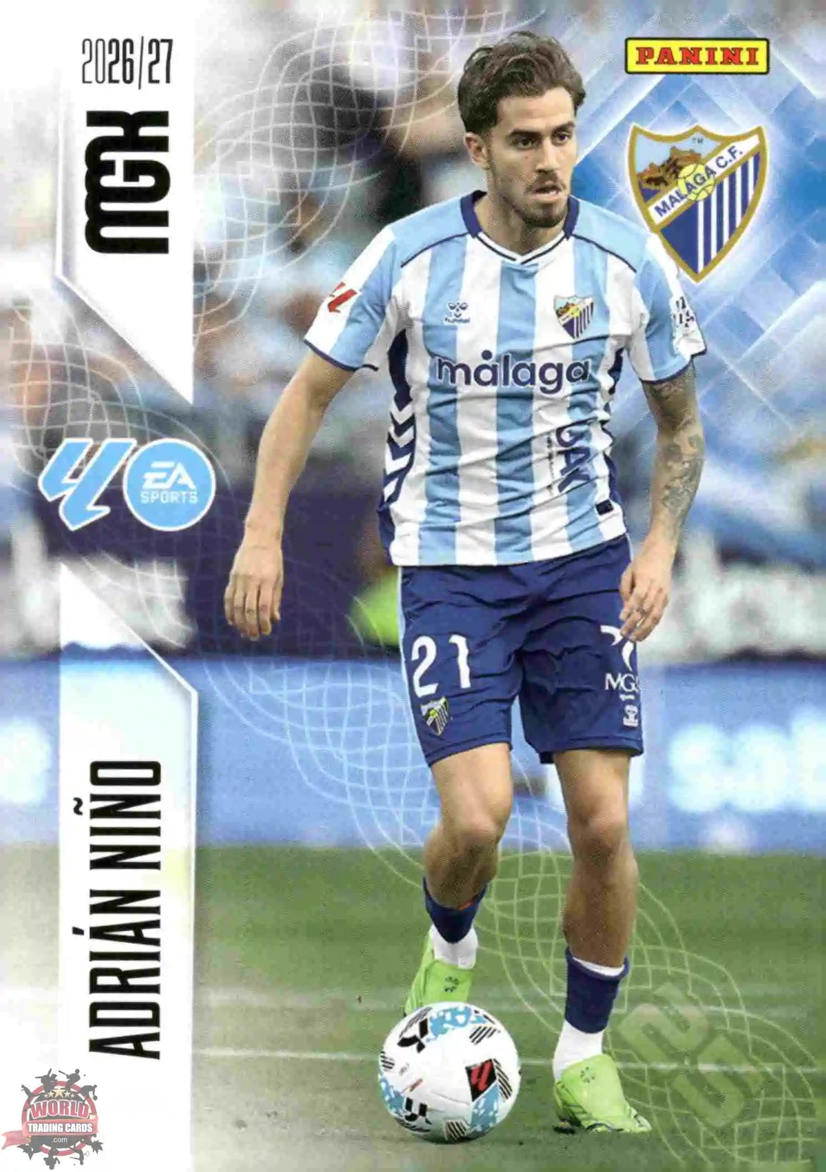 Panini | Megacracks | 2026-2027 | #250 | Adrián Niño | Málaga CF | Basico