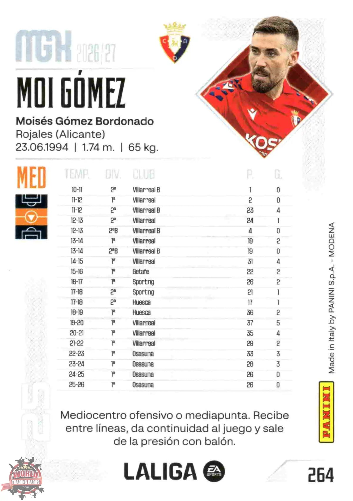 Panini | Megacracks | 2026-2027 | #264 | Moi Gómez | CA Osasuna | Basico