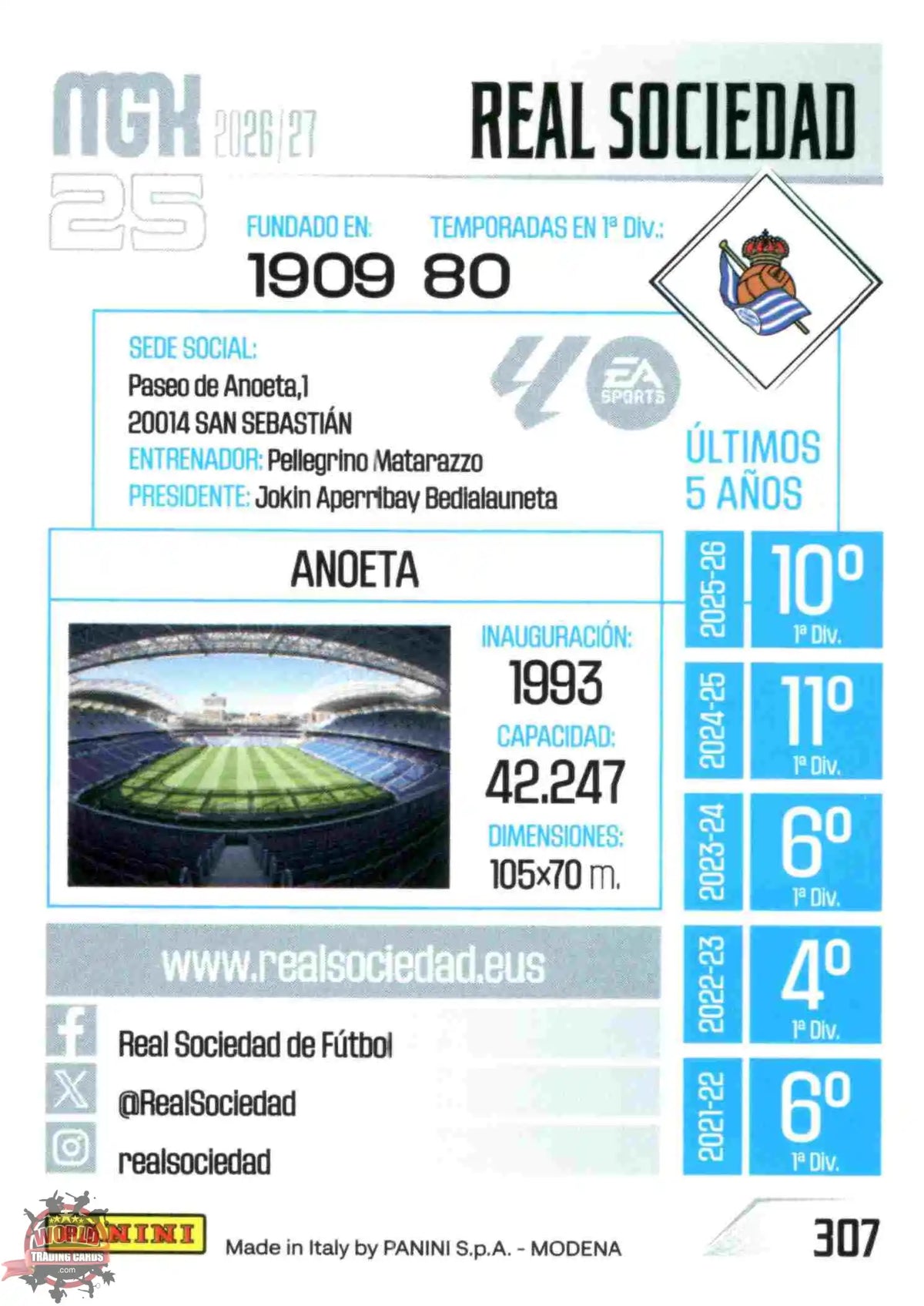 Badge - Real Sociedad - Panini Megacracks - 2025-2026 - #307 - Basic