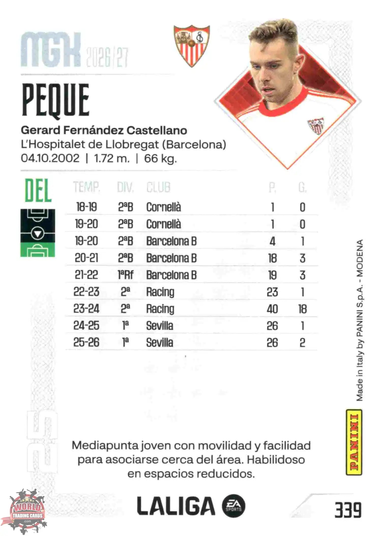 Panini | Megacracks | 2026-2027 | #339 | Peque | Sevilla FC | Basico