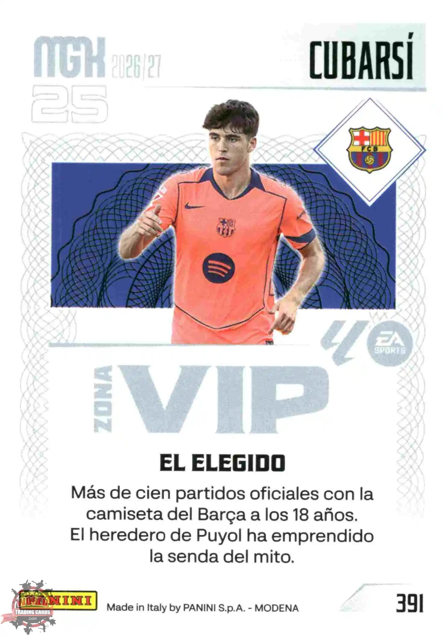Panini | Megacracks | 2026-2027 | #391 | Cubarsí | FC Barcelona | Zona Vip