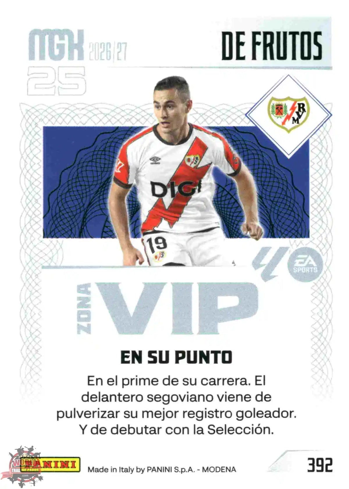 Panini | Megacracks | 2026-2027 | #392 | De Frutos | Rayo Vallecano | Zona Vip